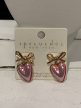 Load image into Gallery viewer, Bow Heart Stud Earrings
