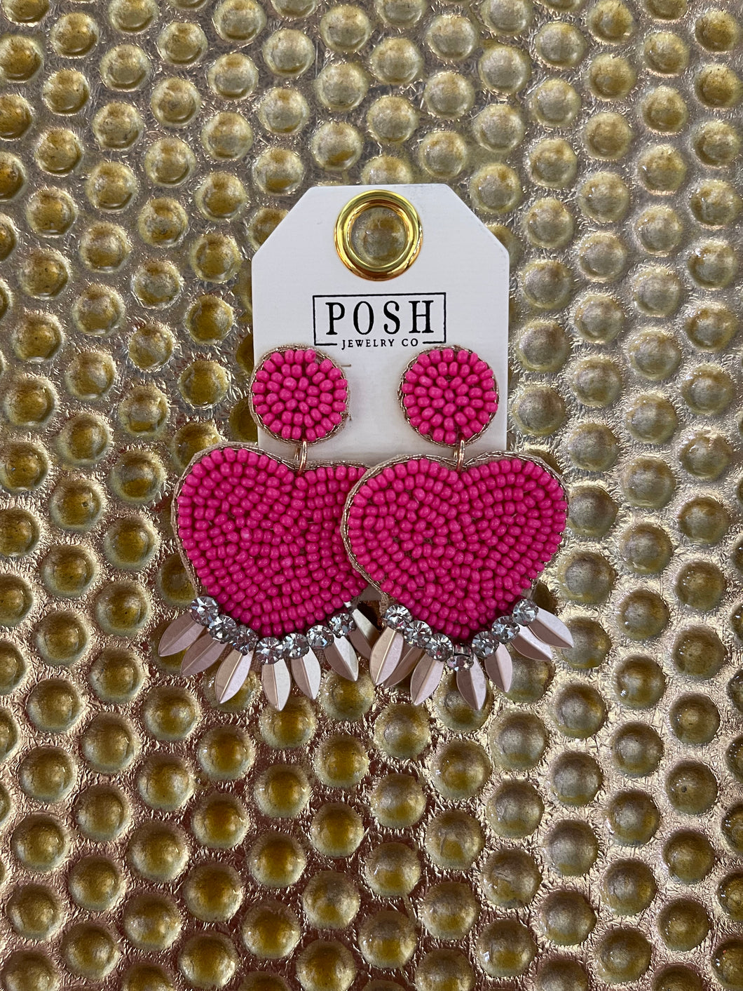 Beaded Stud Hearts