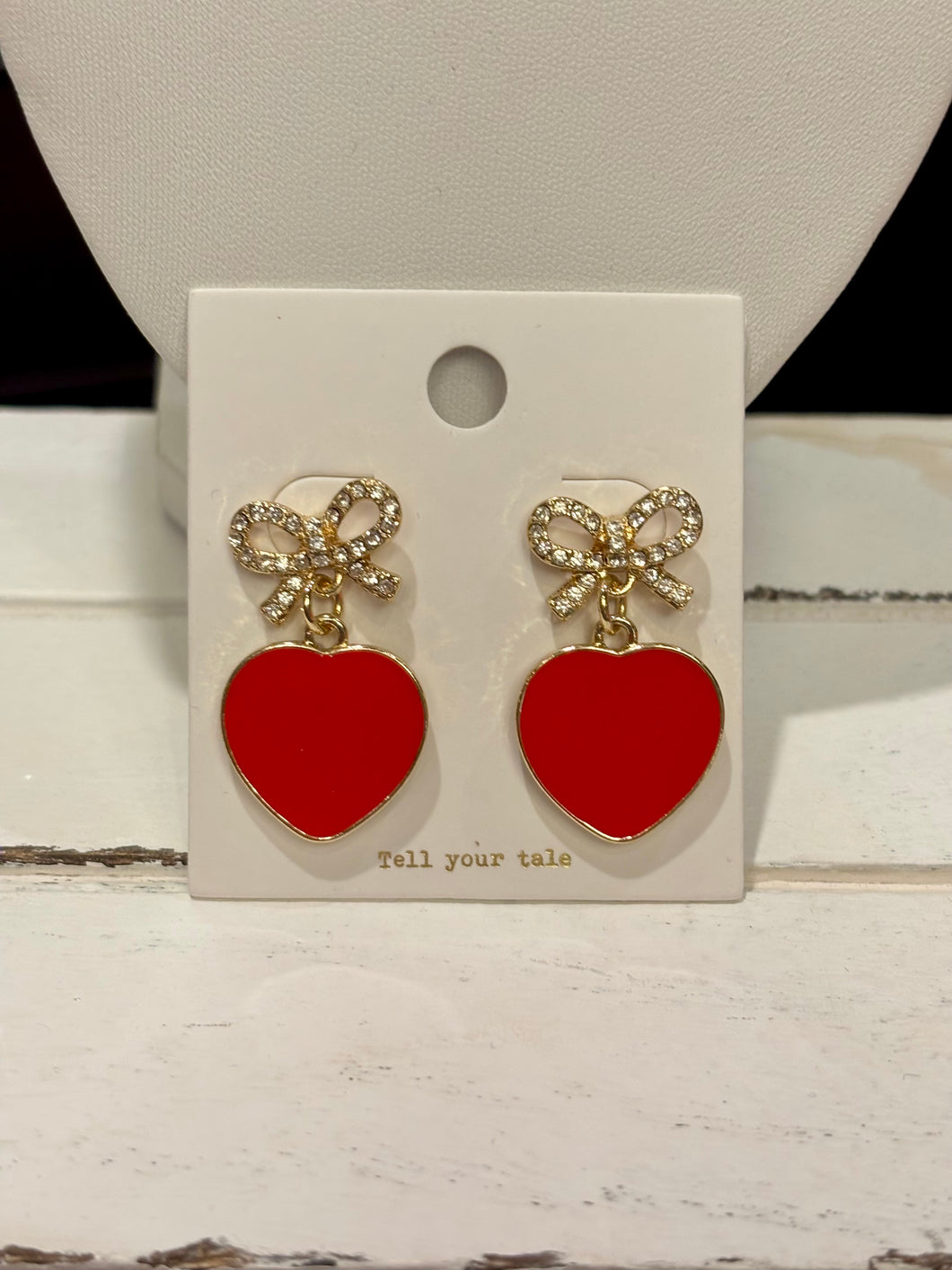 Heart & Bow Studs