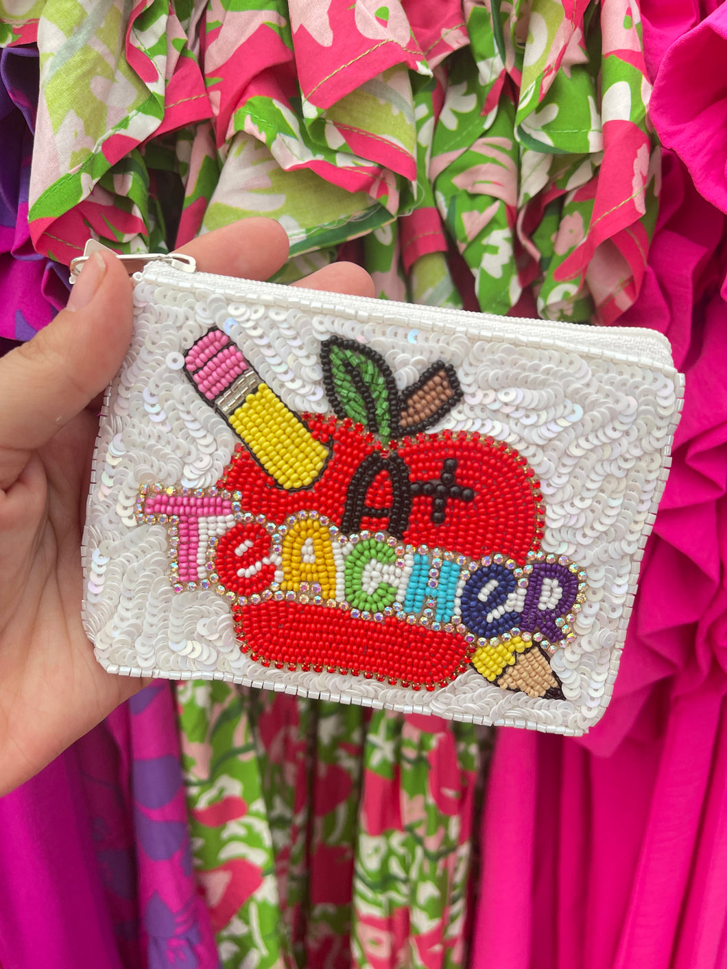 Beaded Teacher Coin Purse