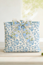 Load image into Gallery viewer, Jillian Blue Floral Tie Bible Cover
