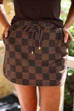 Load image into Gallery viewer, Chocolate Checkered Skort
