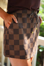 Load image into Gallery viewer, Chocolate Checkered Skort
